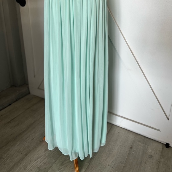 David’s bridal green one shoulder lace formal dress - Picture 6 of 16